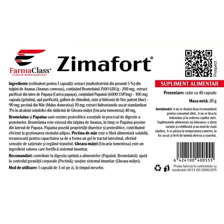 Zimafort, 40 capsule, Farma Class 712340