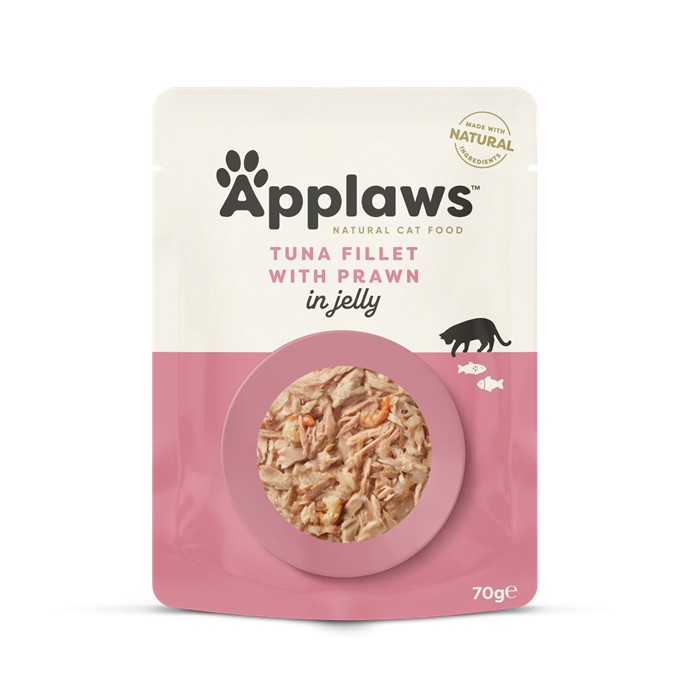 Hrana umeda cu file de ton si creveti pentru pisici, 70 g, Applaws