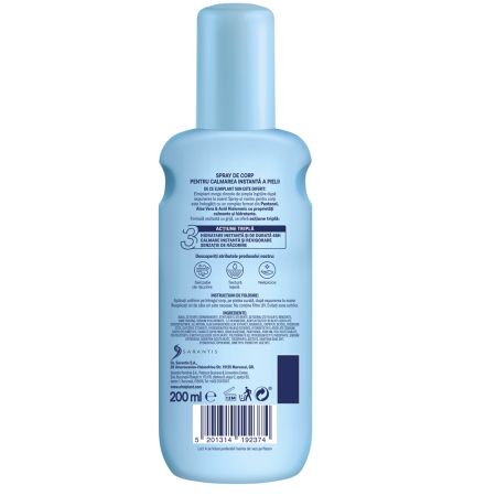 Lotiune spray dupa plaje cu panthenol, aloe vera si acid hialuronic, 200 ml, Elmiplant Sun 712367