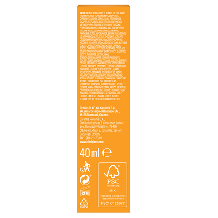 Fluid iluminator pentru fata cu protectie solara SPF 50+, 40 ml, Elmiplant Sun 712414