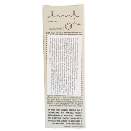 Ser cu 10% acid azelaic si 3% niacinamide, 30 ml, Nerds 713071