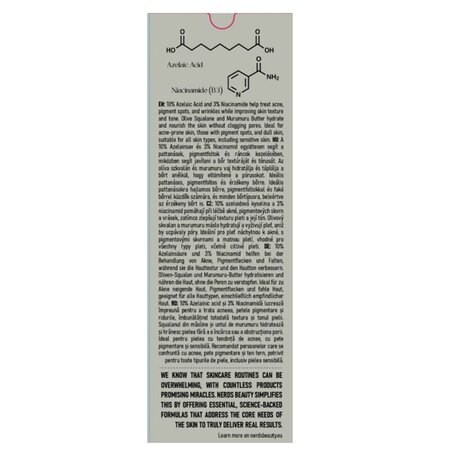 Ser cu 10% acid azelaic si 3% niacinamide, 30 ml, Nerds 713070