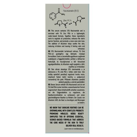 Ser cu 12% niacinamide si 1% zinc, 30 ml, Nerds 713106