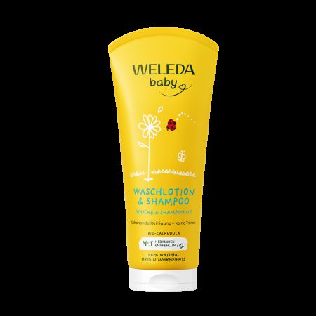 Lotiune curatare si sampon galbenele, Baby, 200ml, Weleda