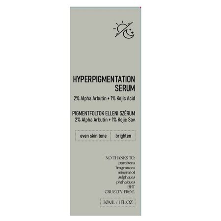 Ser anti-pete hiperpigmentare cu 2% alpha arbutin si 1% acid kojic, 30 ml, Nerds 713163