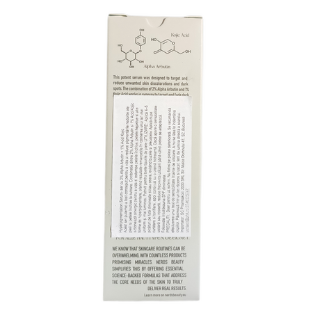 Ser anti-pete hiperpigmentare cu 2% alpha arbutin si 1% acid kojic, 30 ml, Nerds 713164