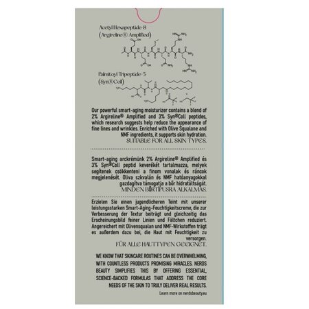 Crema hidratanta anti-age cu multipeptide, 50 ml, Nerds 713227