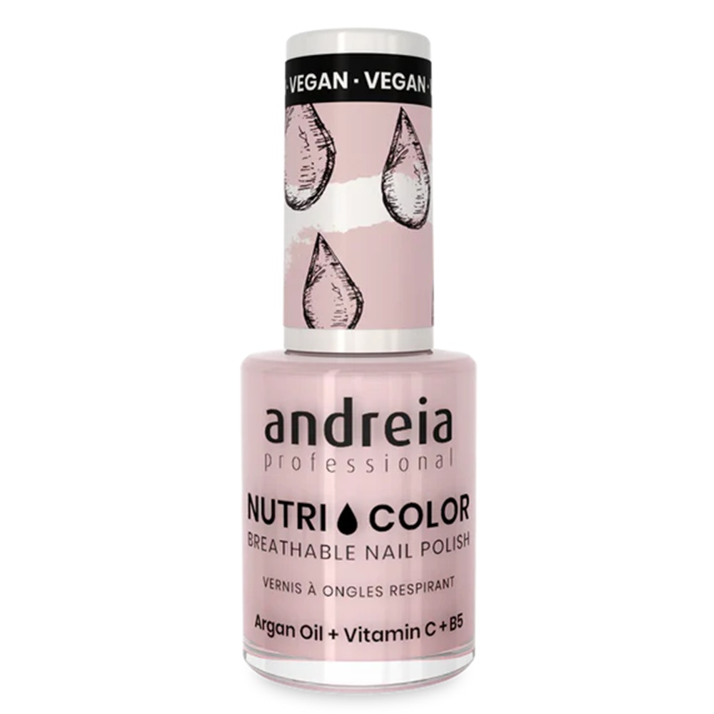Lac de unghii Milky Pink NutriColor, 10.5 ml, Andreia Professional