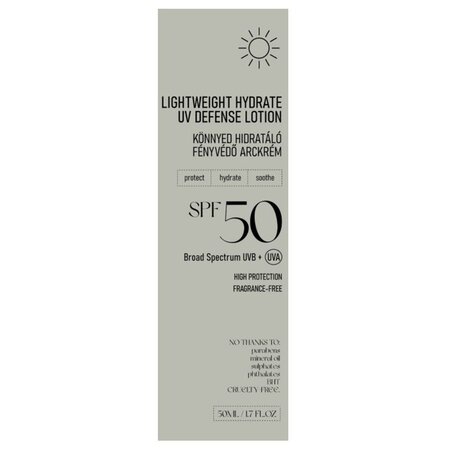 Lotiune cu protectie solara SPF 50 Lightweight Hidrate UV Defense, 50 ml, Nerds 713369