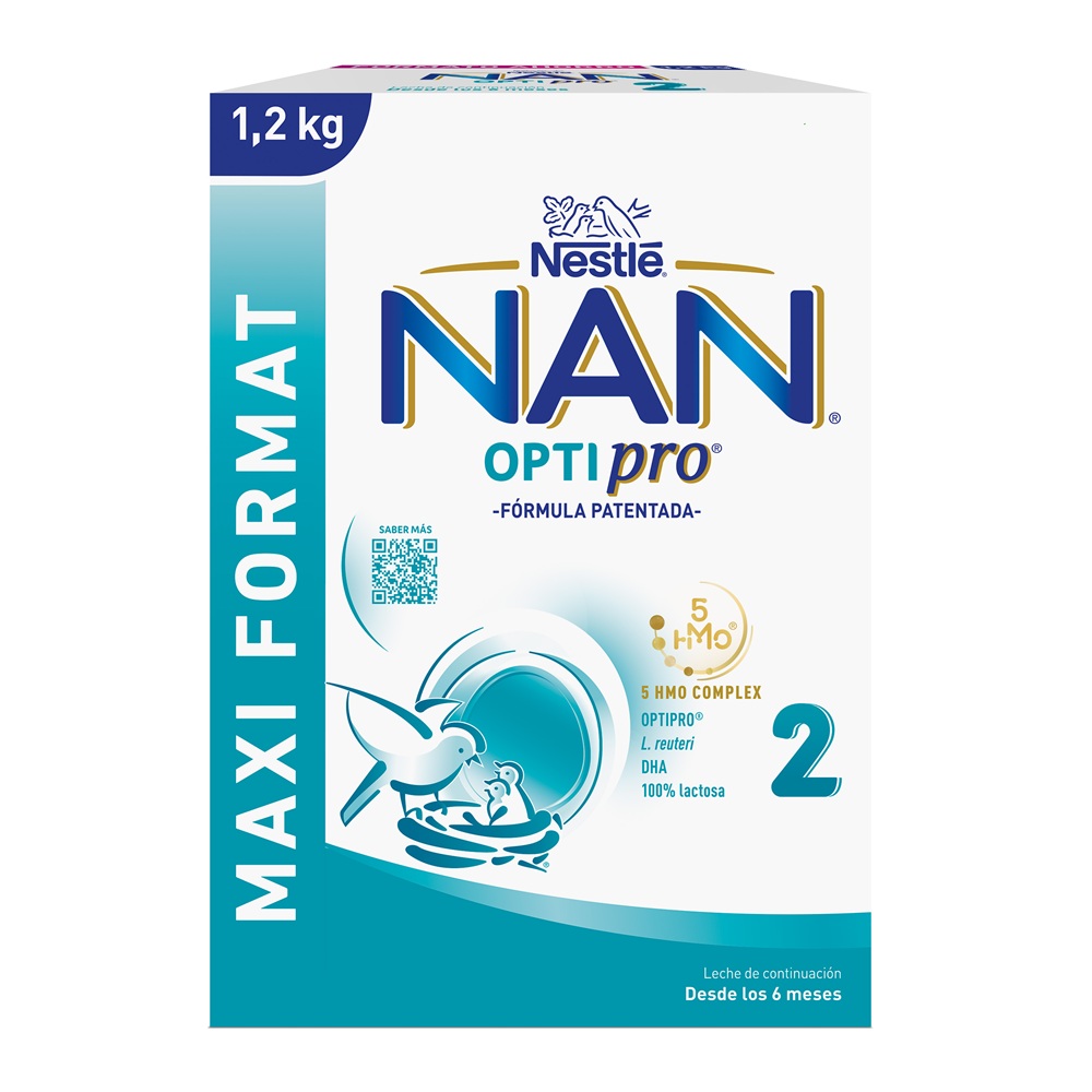 Lapte praf Nan Optipro 2, 1200 g, Nestle