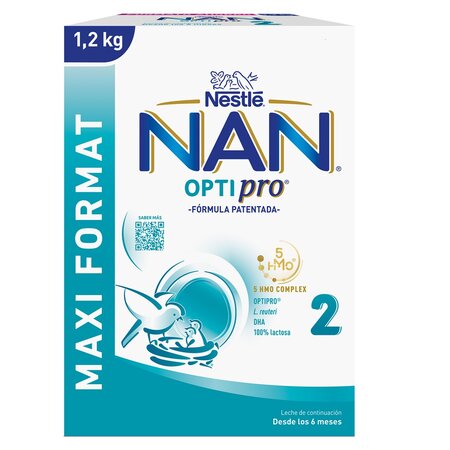 Lapte praf Nan Optipro 2, 1200 g, Nestle