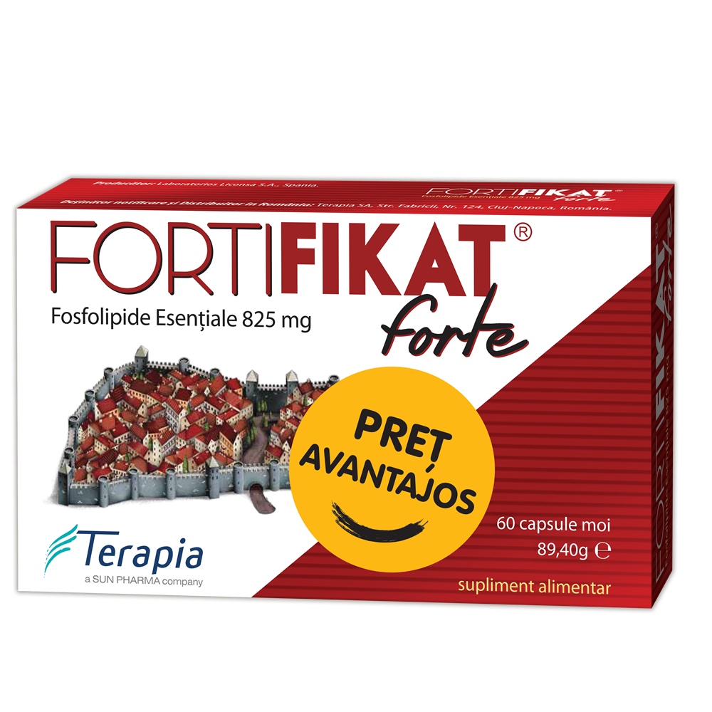 Fortifikat Forte, 825 mg, 60 capsule moi, Terapia