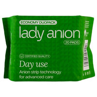 Absorbante de zi cu bumbac organic, 20 bucati, Lady Anion