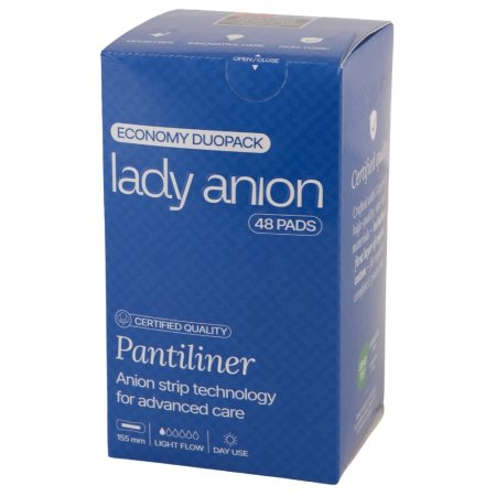 Absorbante zilnice fara aripioare Duo Pack, 48 bucati, Lady Anion 719922