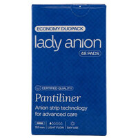 Absorbante zilnice fara aripioare Duo Pack, 48 bucati, Lady Anion