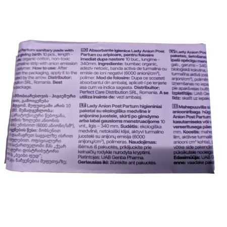 Absorbante Post Partum, 10 bucati, Lady Anion 719851