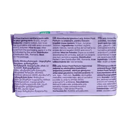 Absorbante Post Partum, 10 bucati, Lady Anion 737990
