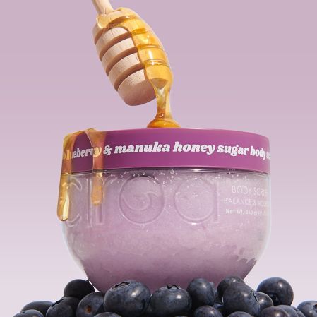 Scrub pentru corp, Afine si Miere de Manuka, 350 g, Ciroa 714258