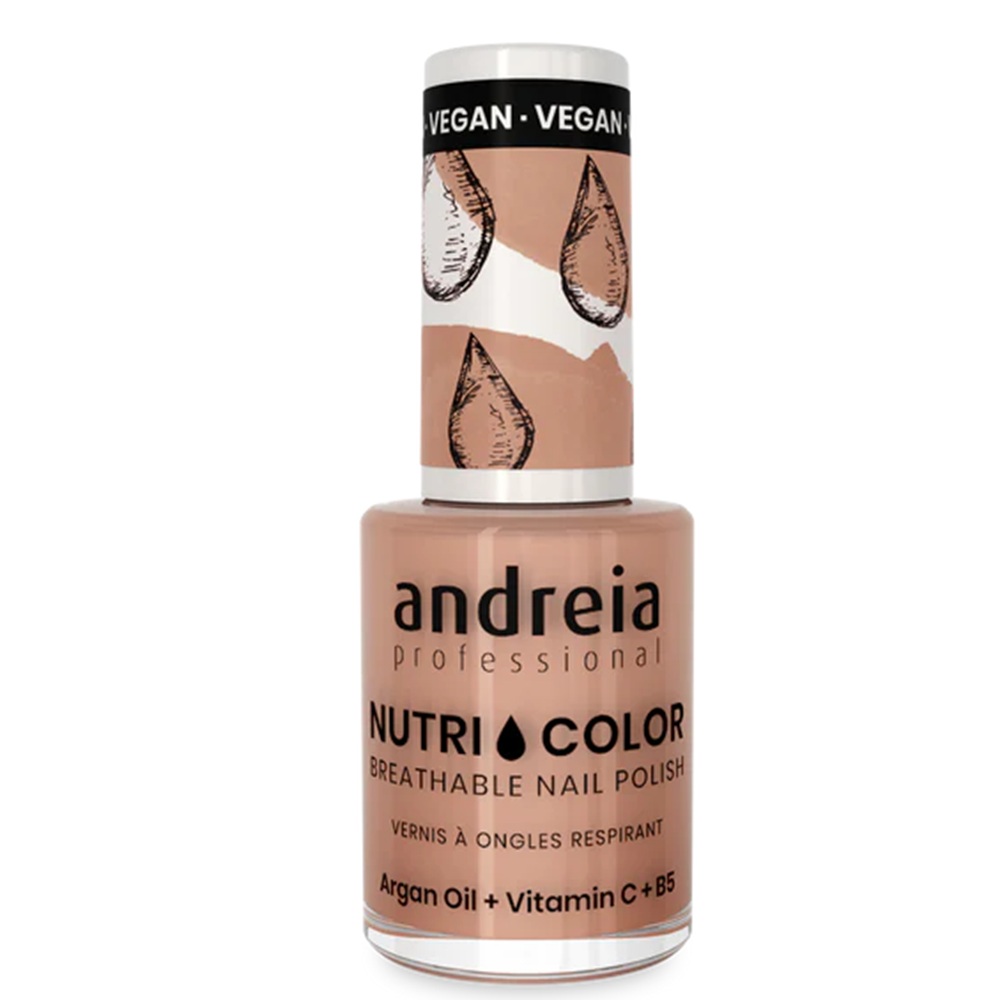 Lac de unghii Nude Cafe NutriColor, 10.5 ml, Andreia Professional