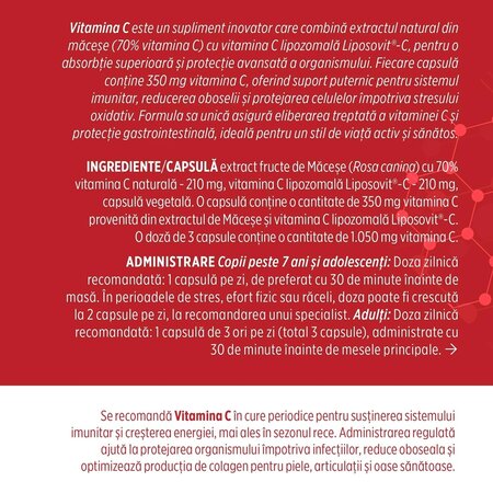 Vitamina C lipozomala, 90 capsule, Faunus 714583