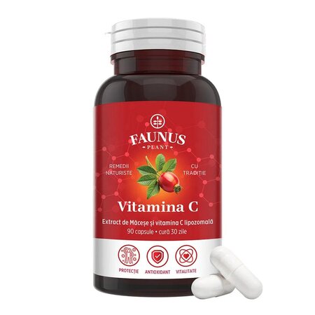 Vitamina C lipozomala, 90 capsule, Faunus 714580
