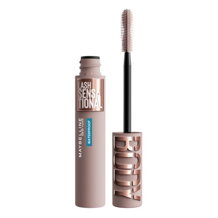 Mascara pentru gene alungite si volum intens Nunata Black Lash Sensational Body Waterproof, 9 ml, Maybelline 714626