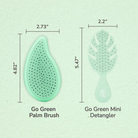 Perie de par Go Green Palm Detangler Green-Tea Oil, 1 bucata, Wet Brush 714653