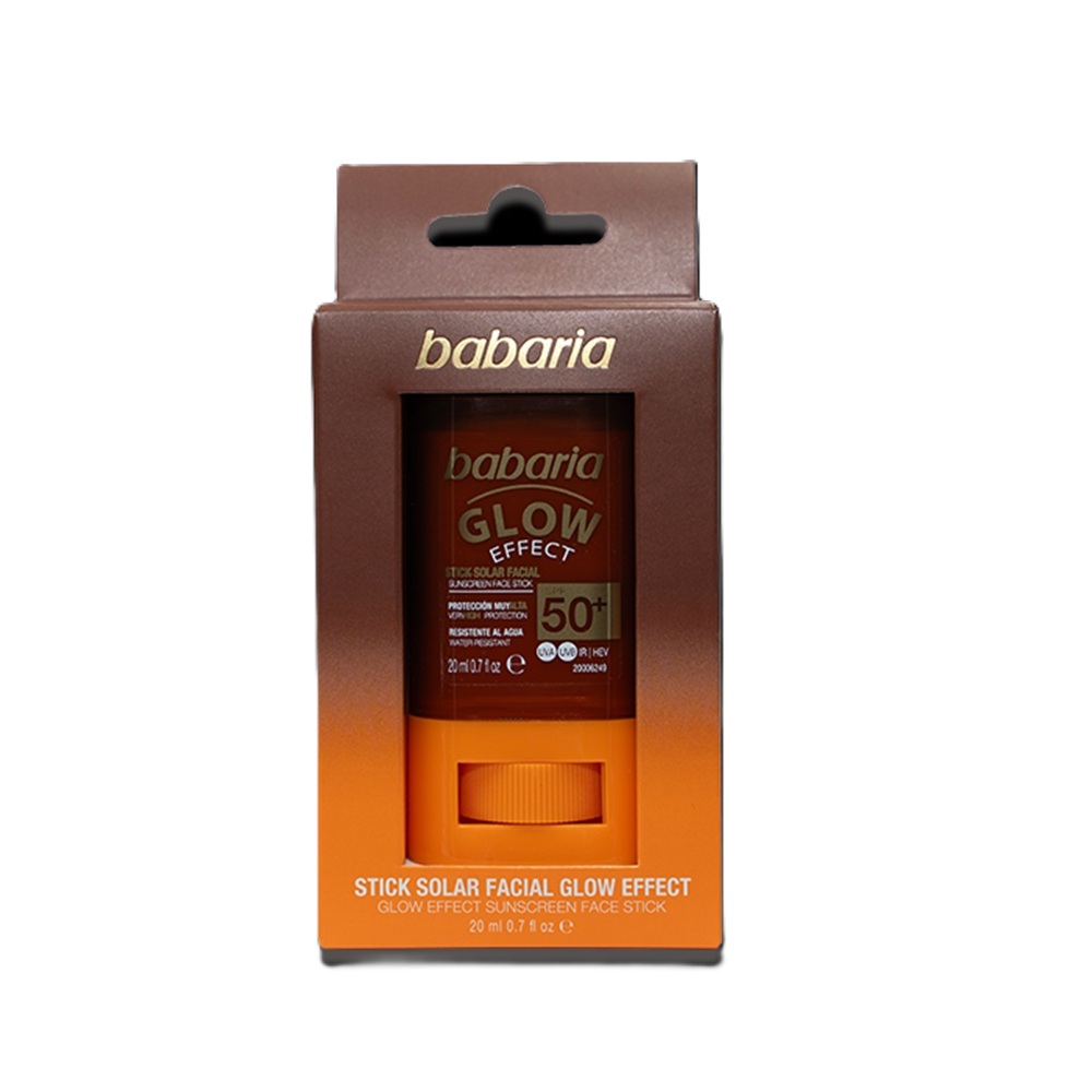 Stick pentru fata cu protectie solara SPF 50+ Glow Effect, 20 ml, Babaria