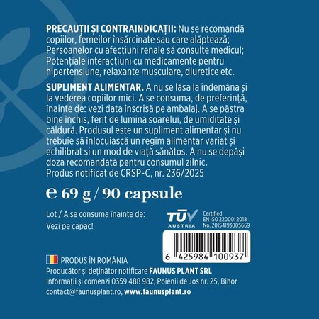 Magneziu L-treonat Magtein, 90 capsule, Faunus 714677