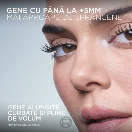 Mascara pentru alungire si curbare Nuanta Black Telescopic Extensionist Waterproof, 9.9 ml, LOreal 714764