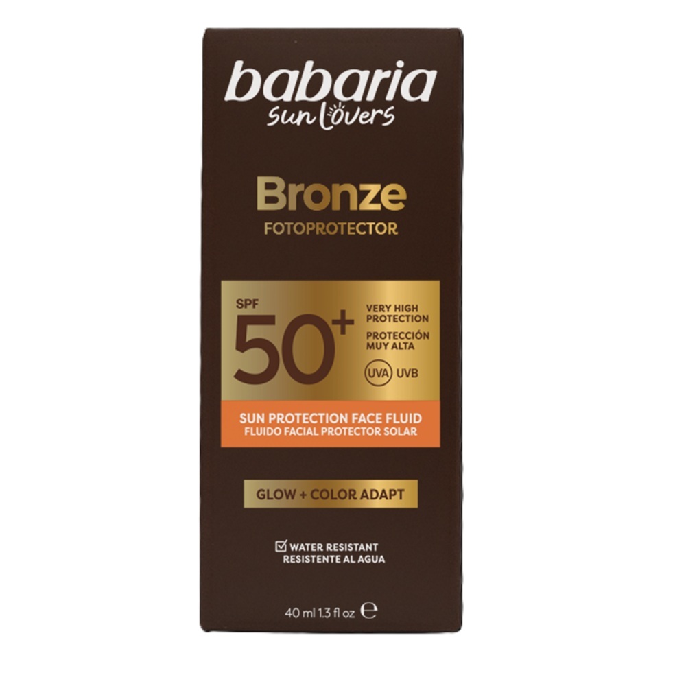 Fluid pentru fata cu protectie solara SPF 50+ UVA&UVB Bronze Fotoprotector, 40 ml, Babaria
