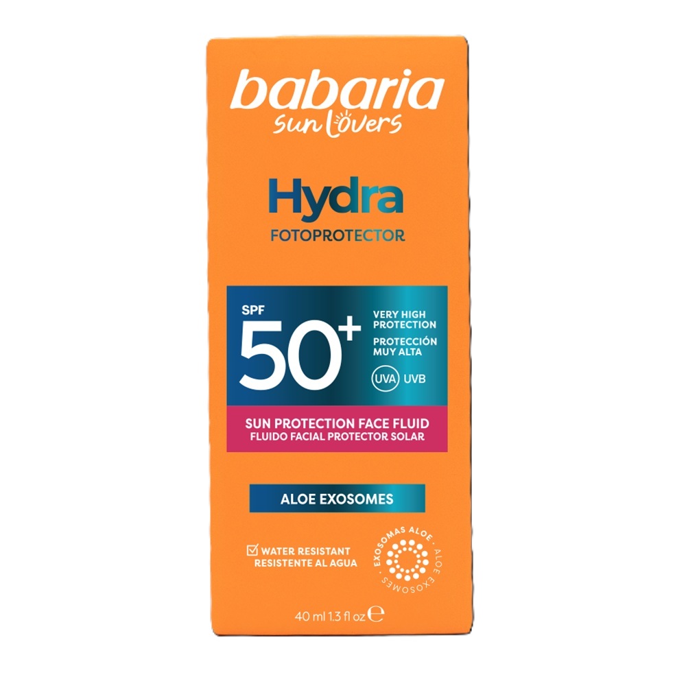 Fluid pentru fata cu protectie solara SPF 50+ UVA&UVB Hydra Fotoprotector, 40 ml, Babaria