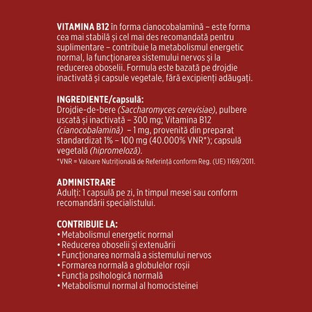 Vitamina B12, 30 capsule, Faunus 714842