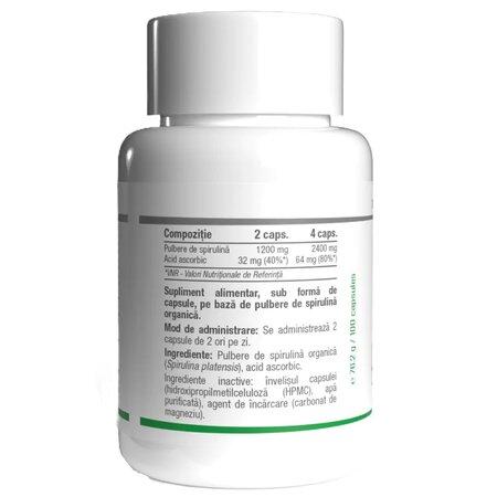 Spirulina organica Daily Health, 100 capsule, Pro Nutrition 714863