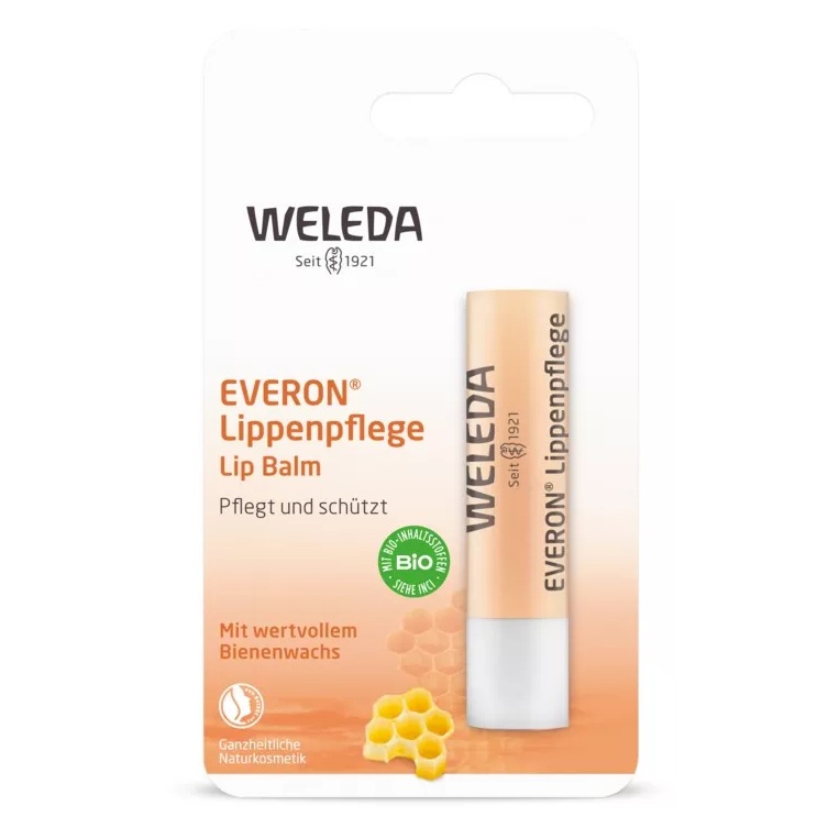Balsam de buze u factor protectie solara 4 Everon, 4.8 g, Weleda