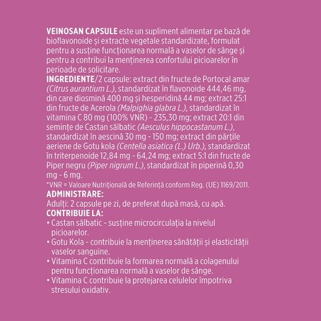 Veinosan, 60 capsule, Faunus 714920