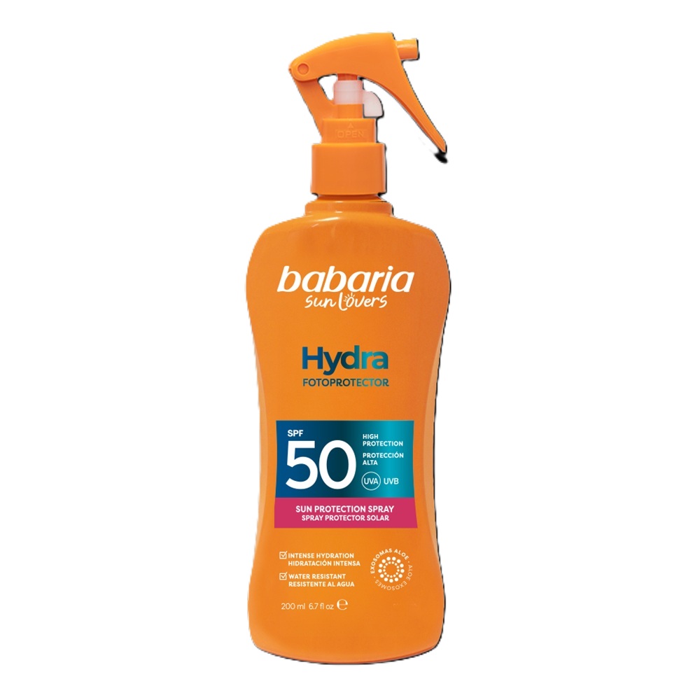 Spray cu aloe si protectie solara SPF 50+ UVA&UVB Hydra Fotoprotector, 200 ml, Babaria