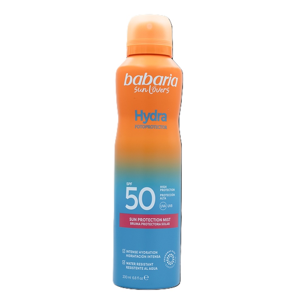 Spray tip mist cu aloe si SPF 50+ UVA&UVB Hydra, 200 ml, Babaria