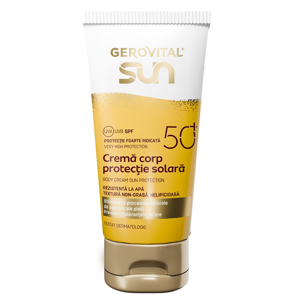 Crema de corp cu protectie solara SPF 50+ Sun, 50 ml, Gerovital