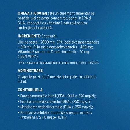 Omega 3, 1000 mg, 60 capsule, Faunus 714990