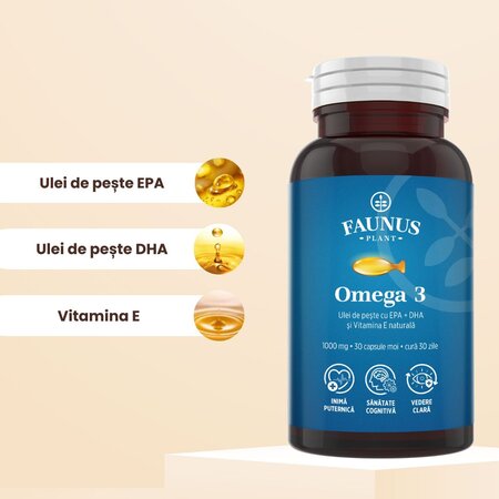 Omega 3, 1000 mg, 60 capsule, Faunus 714989