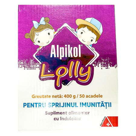 Acadele cu vitamine si multiminerale Alpikol Lolly, 50 bucati, Alpen Pharma