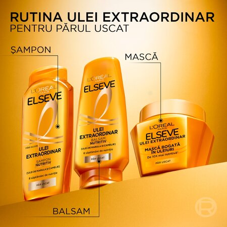 Masca nutritiva pentru par uscat Ulei Extraordinar, 300 ml, Elseve 715019