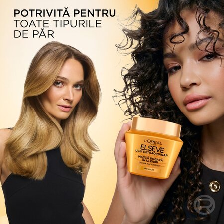 Masca nutritiva pentru par uscat Ulei Extraordinar, 300 ml, Elseve 715018