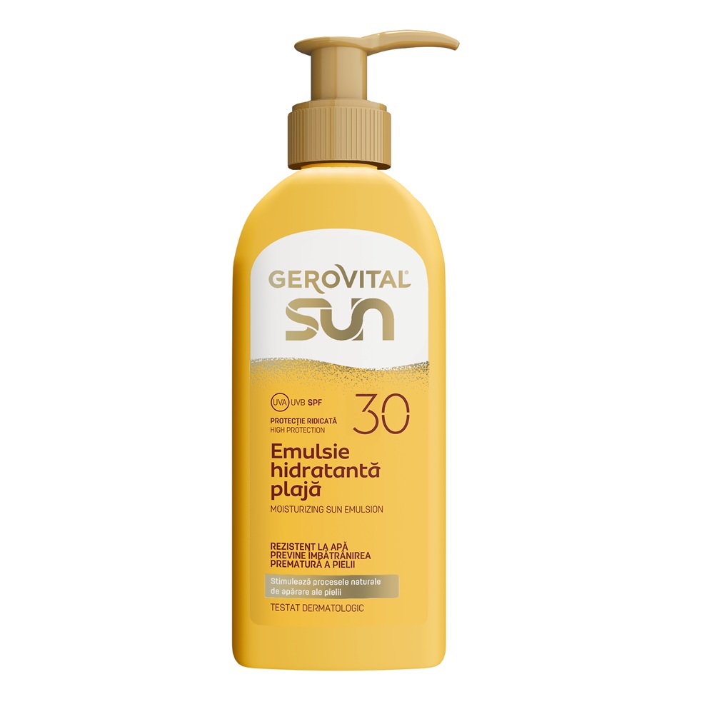 Emulsie hidratanta pentru plaja cu SPF 30 Sun, 200 ml, Gerovital