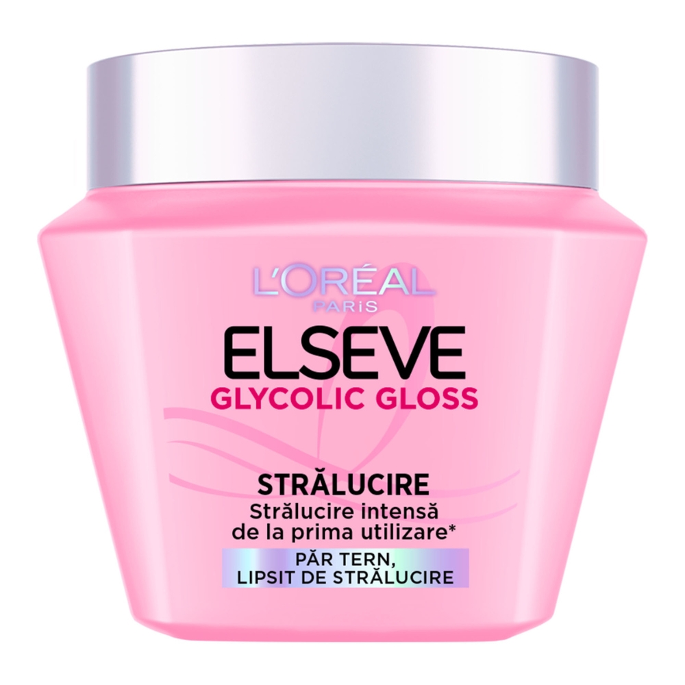 Masca de par pentru stralucirea parului Glycolic Gloss, 300 ml, Elseve