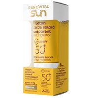 Baton trnsparent cu protectie solara SPF 50+ Sun, 12 ml, Gerovital