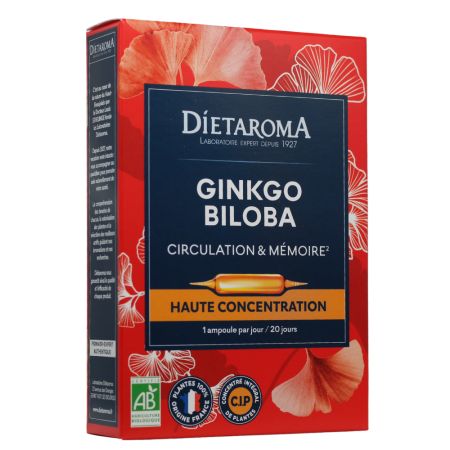 Ginkgo Biloba, 20 fiole, Laboratoires Dietaroma 715143