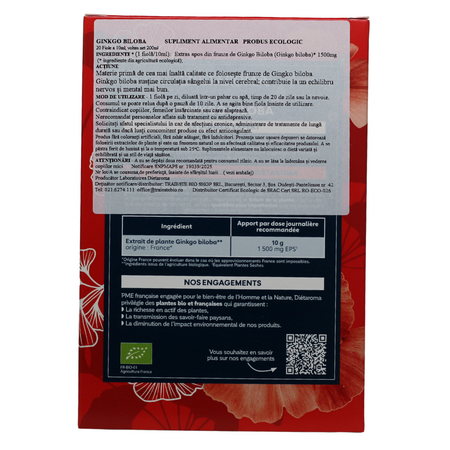 Ginkgo Biloba, 20 fiole, Laboratoires Dietaroma 715146