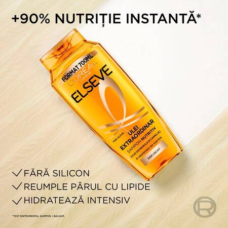 Sampon nutritiv pentru par uscat Ulei Extraordinar, 700 ml, Elseve 715165